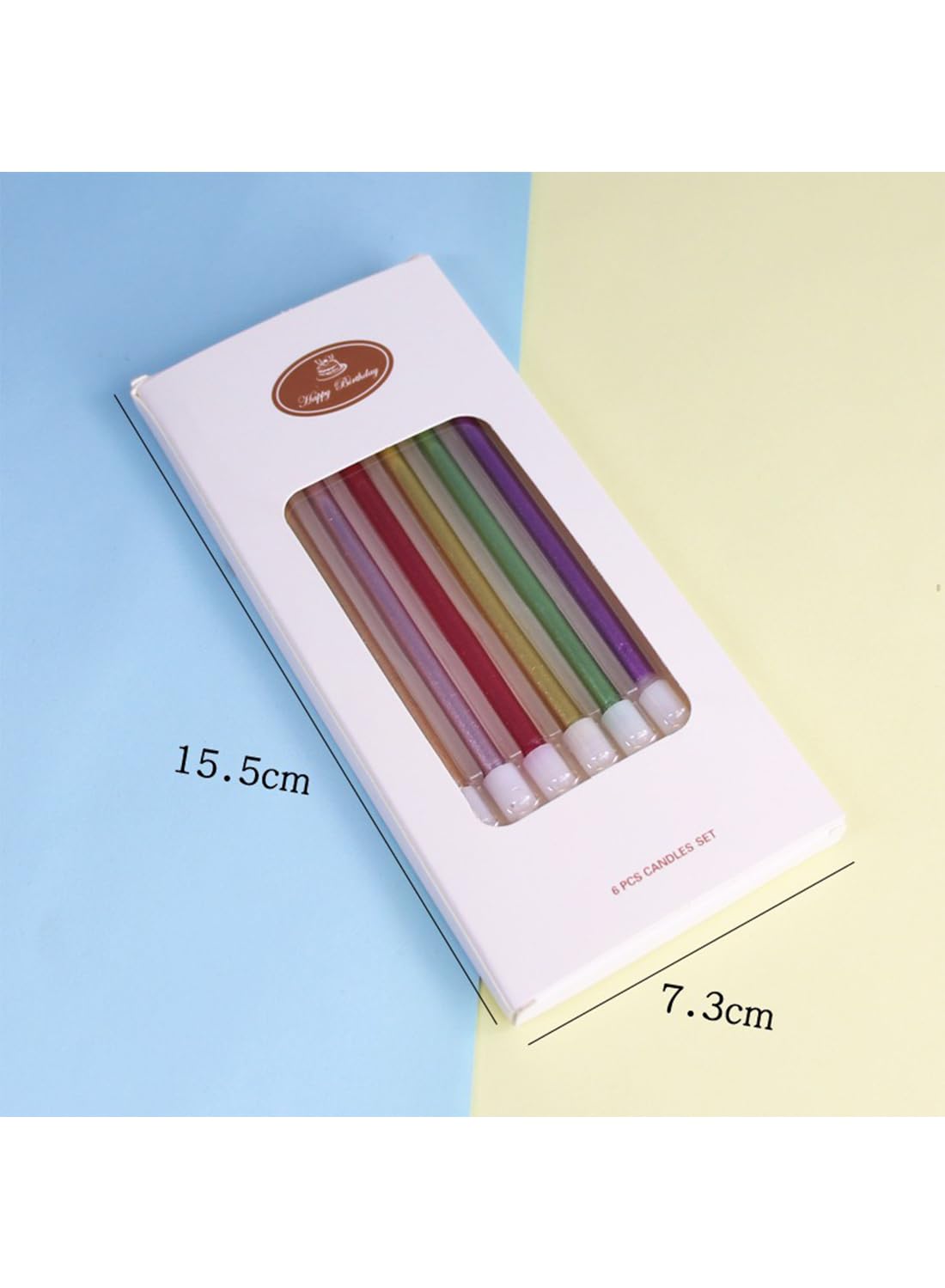 Colorful Long Thin Metallic Birthday Candles Kit£¬