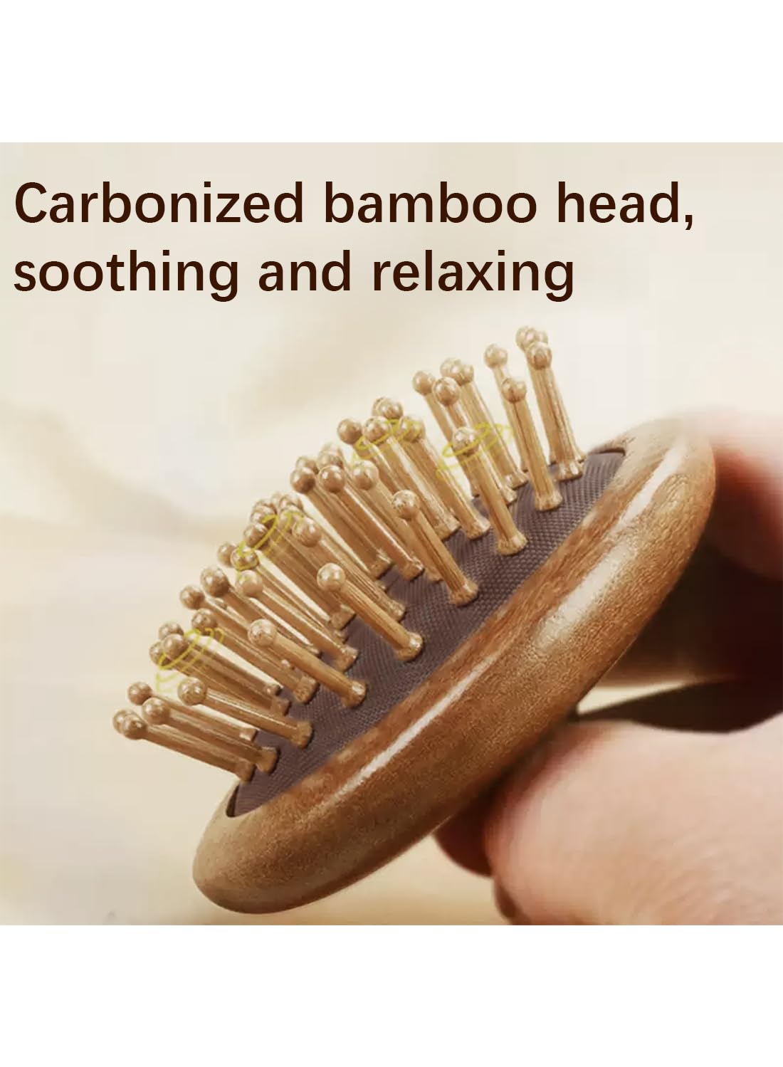 Hair Comb-Handmade 100% Natural Sandalwood &Anti-Static, Scalp Massage (Air Bag Comb-S)