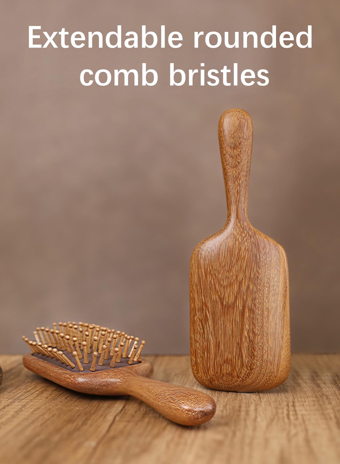 Hair Comb-Handmade 100% Natural Sandalwood &Anti-Static, Scalp Massage (Air Bag Comb-L)