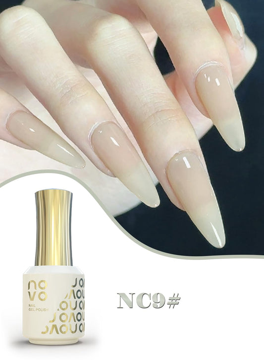 novo Jelly Gel Nail Polish, Sheer Nail Polish, UV LED Gel for DIY 12ml-NC9#