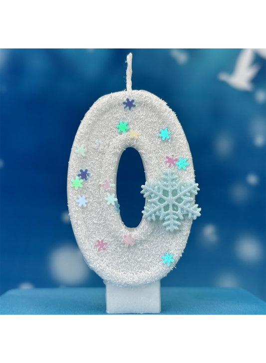 7cm Birthday Number Candles for Cake Decoration, Glittery Cake Toppers with Cute Designs, Perfect for Kids' Parties, Anniversaries, and Celebrations-Green Turtle(No.0)