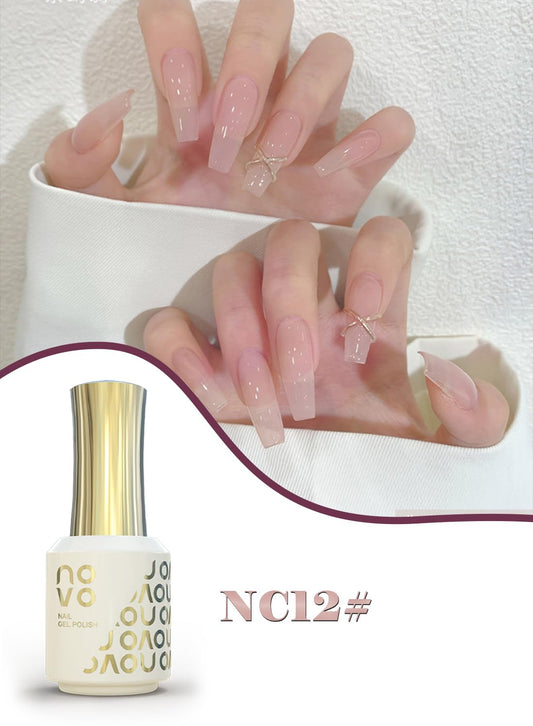 novo Jelly Gel Nail Polish, Sheer Nail Polish, UV LED Gel for DIY 12ml-NC12#