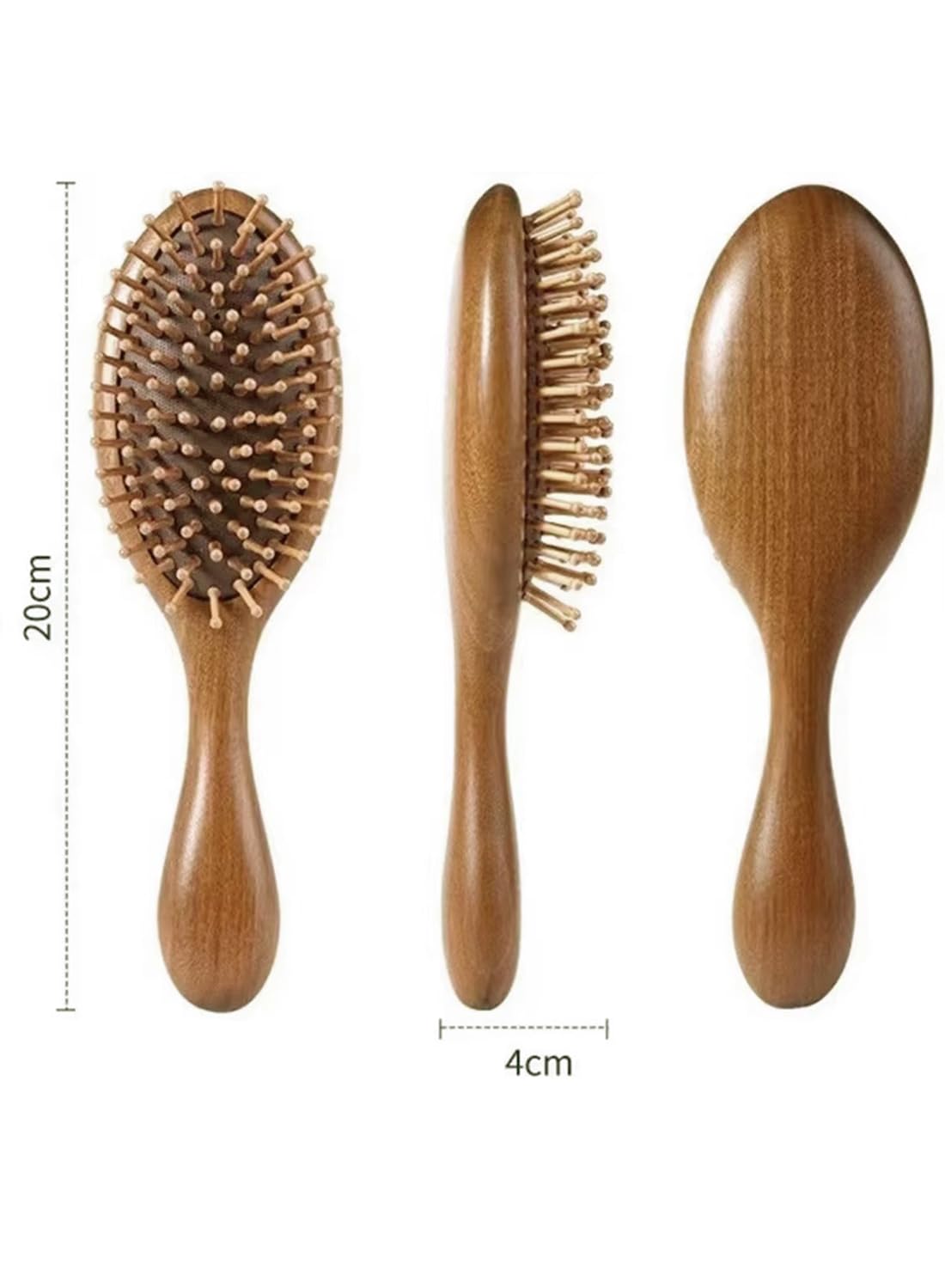 Hair Comb-Handmade 100% Natural Sandalwood &Anti-Static, Scalp Massage (Air Bag Comb-M)