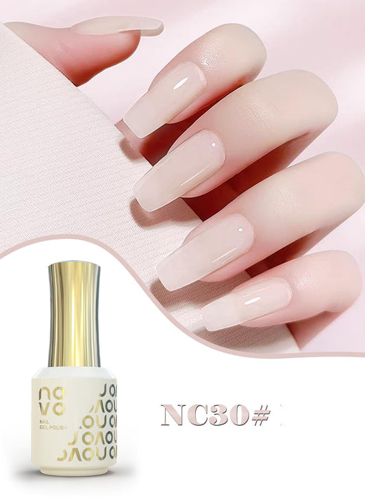 novo Jelly Gel Nail Polish, Sheer Nail Polish, UV LED Gel for DIY 12ml-NC30#
