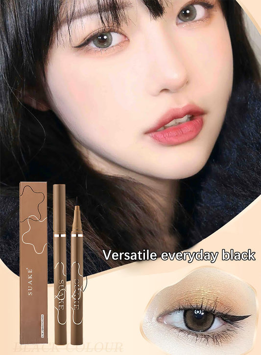 NOVO Liquid Eyeliner Pen, Quick Drying Long Lasting Waterproof Precision Eyeliner, Super Slim Eye Makeup, Ultra-Fine Tip, Natural Finish