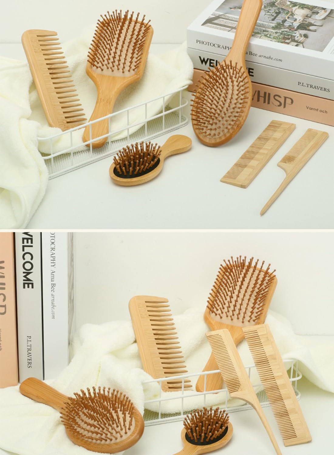 Hair Comb-Stylists Professional Hair Brush and Comb Set, Detangling and Styling Kit for Wet or Dry Hair (Styling Hair Comb 6PCS)