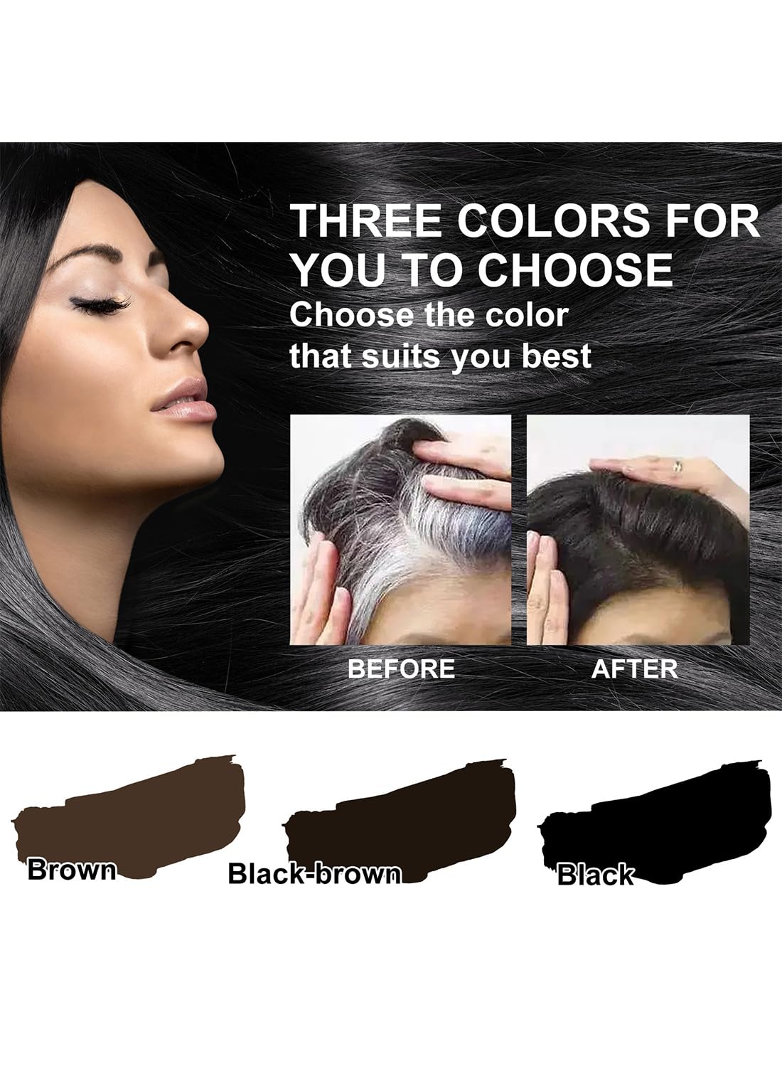 NOVO Magic Root Cover Up, Temporary Instantly Root Hair Coloring, Hair Gray Concealer Pen, Hair Dye Pen for Roots, Creates Thicker Volume Natural Hair for Unisex Brown