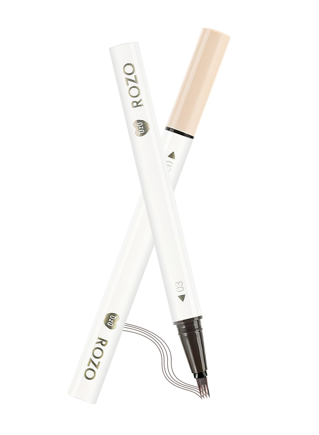 NOVO Eyebrow Pencil Liquid, Precise 4 Pronged Brow Pen, Lasting Waterproof S01