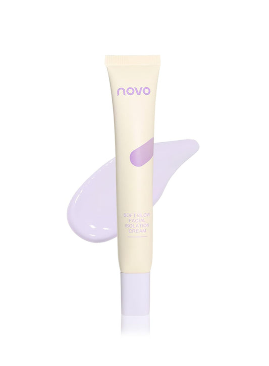 NOVO Color Correcting Facial Serum, Isolation Cream, Invisible Pore Face Makeup Primer, Long Lasting Skin Tone Corrector for Face, Moisturizing Concealer Foundation for Women 25G 02#
