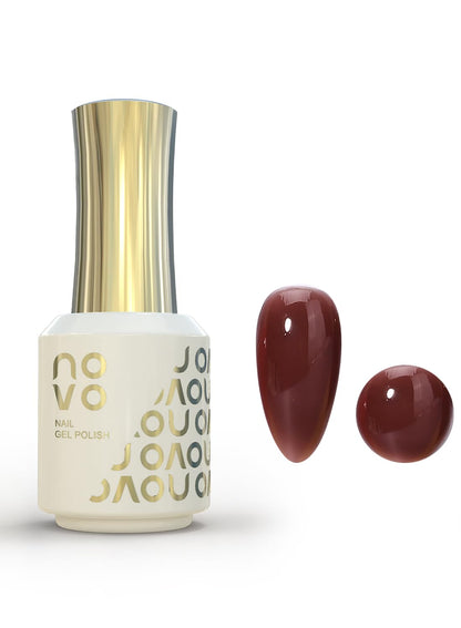novo 5-in-1 Gel Polish, UV LED Multifunctional Builder Nail Gel 15ml-ND35# Brown