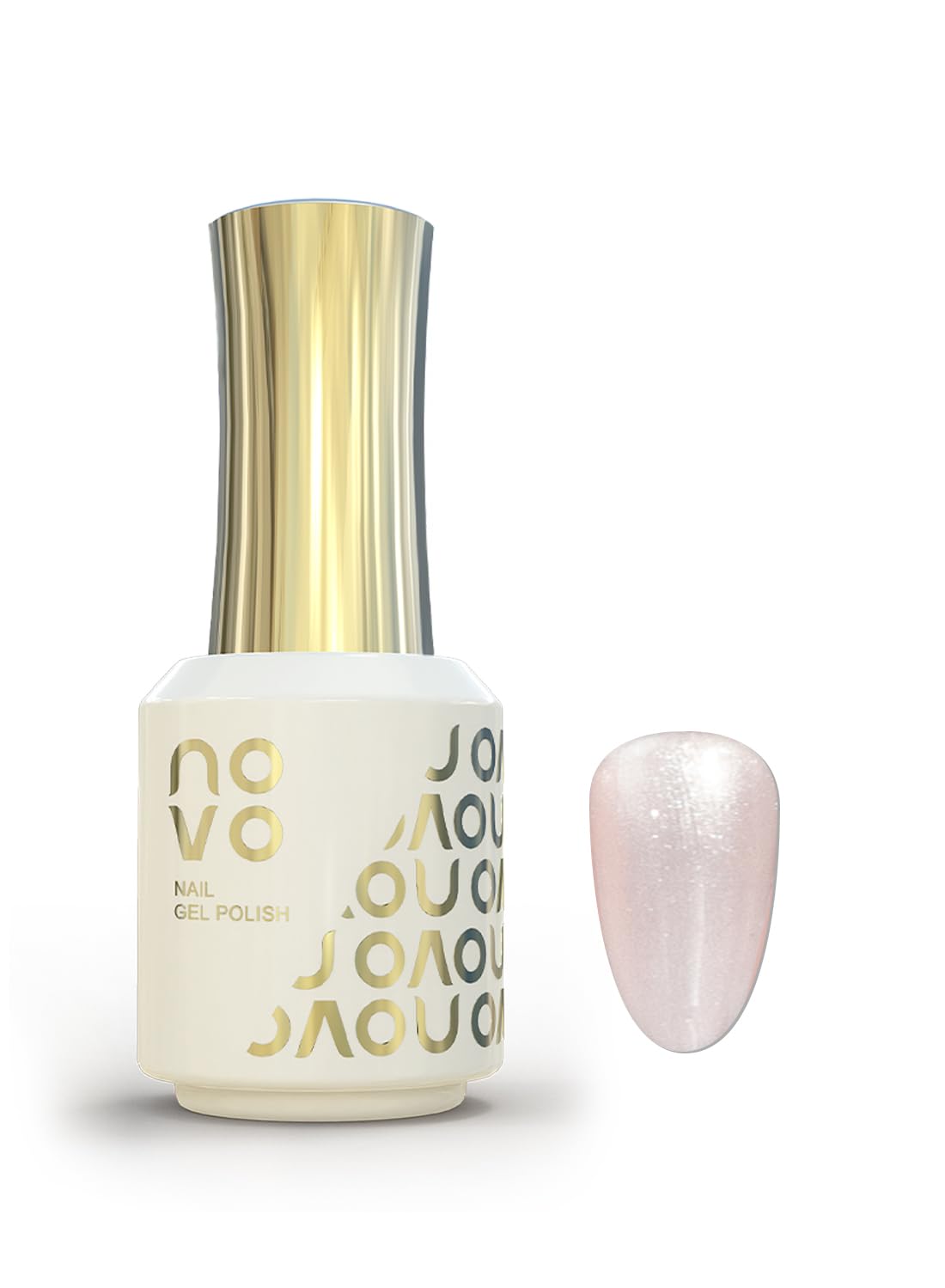 novo Rubber Base Gel, Shiny UV LED Gel Nail Polish for Women 12ml-NB61# Pearl White