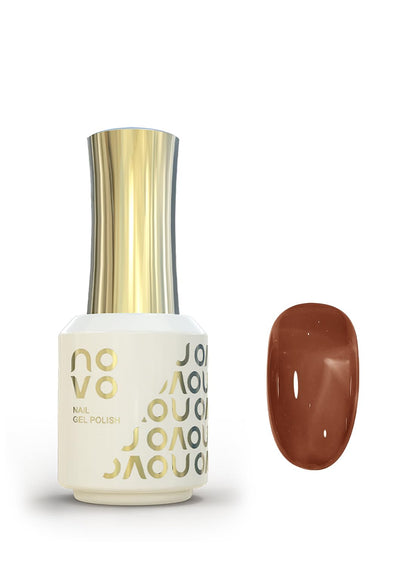 novo Jelly Gel Nail Polish, Sheer Nail Polish, UV LED Gel for DIY 12ml-NC145# Brown