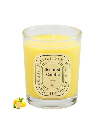 NOVO Scented Candles, Natural Soy Wax Blend Aromatherapy Candle with Pure Essential Oils 55g-Vanilla