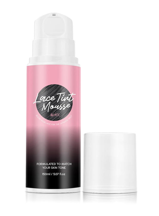 NOVO Lace Tint Melting Hair Mousse, Lace Tint Mousse for Hair Wig Lace Wigs Toupees and Hairpieces, Natural Finishing Lace Color 150ml, Black