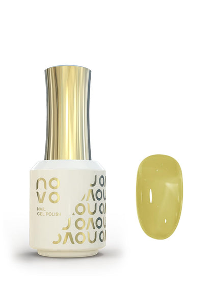 novo Jelly Gel Nail Polish, Sheer Nail Polish, UV LED Gel for DIY 12ml-NC52# Yellow