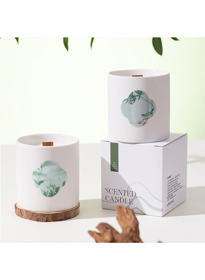 NOVO Aromatherapy Scented Oil Candle ¨C Natural & Long-Lasting Tea Aroma for Bedroon, Office & Cozy D¨¦cor 190g -Green Tea