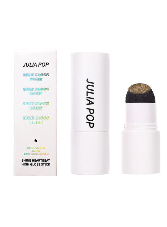 NOVO Highlighter Stick, Long-Lasting Waterproof Shimmer Powder, Natural Matte Contour Cream, Non-Greasy Illuminator for Face Body Collarbones, Crystal Gold