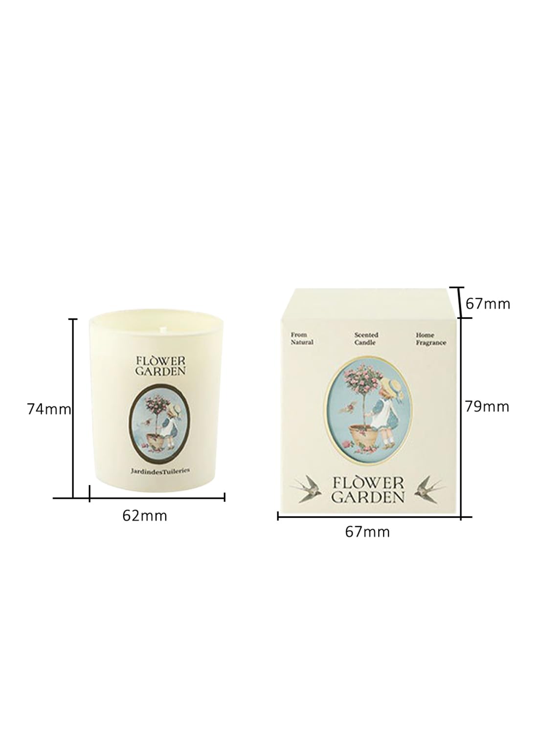 NOVO Scented Candle- 100g Natural Soy Wax Blend Aromatherapy Candle with Pure Essential Oils -Iris Woven