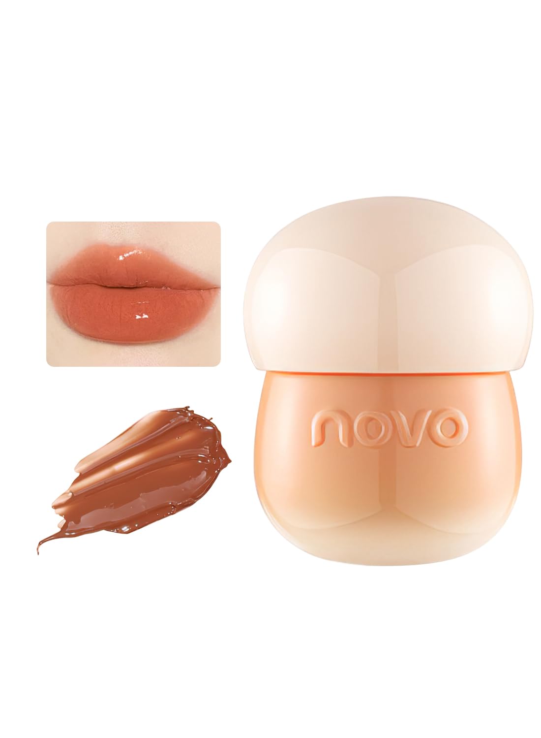 Lipstick, Mirror Finish Moisturizing Long Lasting Waterproof Non Stick Cup High Pigment Jelly Lip Gloss, Hydrating Lip Oil, Glossy Longwear Lip Stain Lip Glaze 6g -Red 105