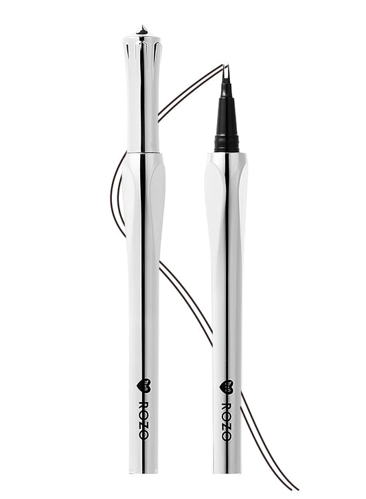 NOVO Eyebrow Pen with Micro-Fork Tip, 2 Tip Microblade Eyebrow & Waterproof Smudgeproof Long Lasting Brow Contouring Pencil, Create Natural Brows (Grey/Black)