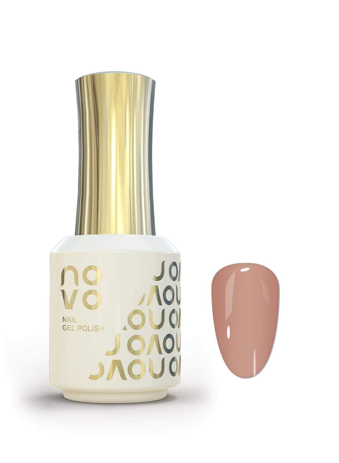 novo Rubber Base Gel, Shiny UV LED Gel Nail Polish for Women 12ml-NB1# Nude Beige
