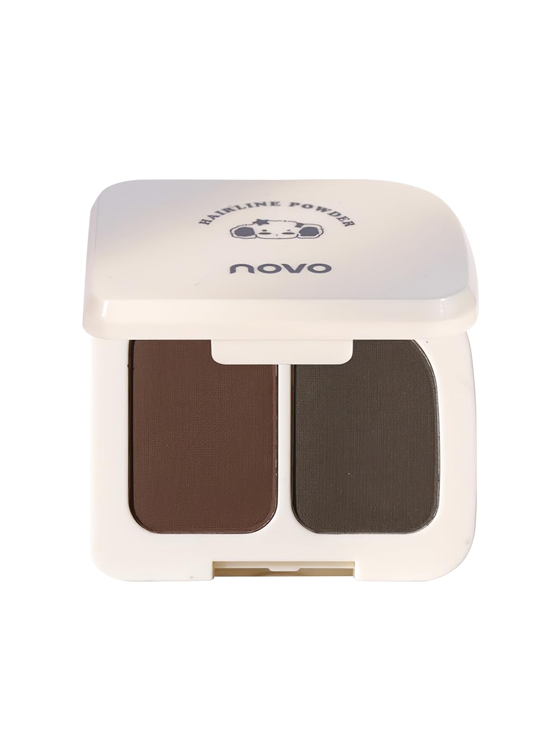 NOVO Instantly Hairline Powder, Waterproof Long Lasting Root Touch Up, Volume Hairline , Quick Cover Grey Hair Root Concealer for Women and Men Natural -Coffee Brown/Dark Gray