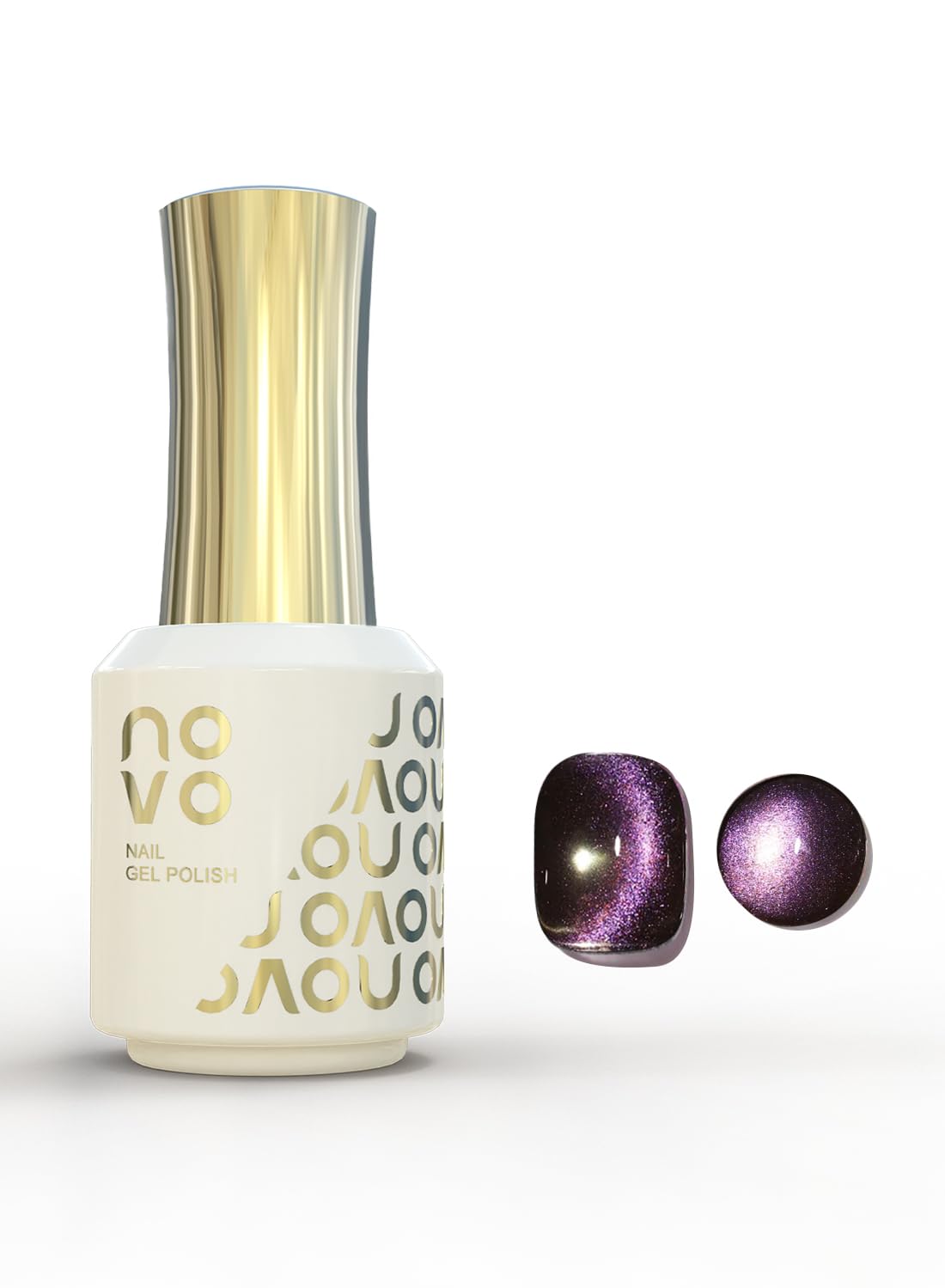 novo Cat Eye Gel Nail Polish, Nail Art Soak Off for Women 12ml-NA1# Light Purple