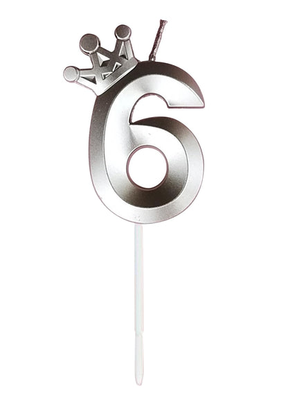 Birthday Number Candles for Cake Decoration, Glittery Cake Toppers with Cute Designs, Perfect for Kids' Parties, Anniversaries, and Celebrations-ROSE GOLD(No.6)