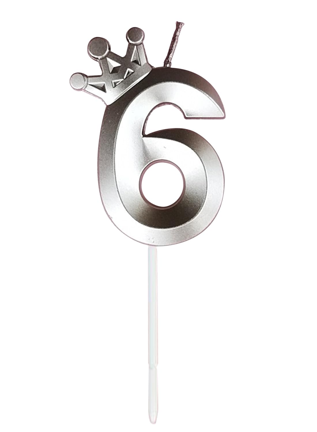 Birthday Number Candles for Cake Decoration, Glittery Cake Toppers with Cute Designs, Perfect for Kids' Parties, Anniversaries, and Celebrations-ROSE GOLD(No.6)