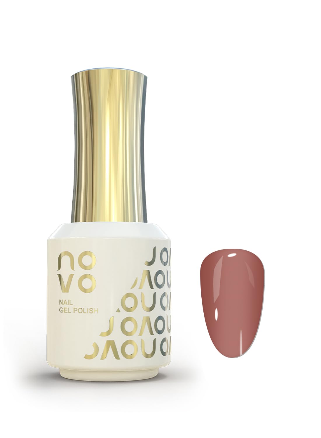 novo Rubber Base Gel, Shiny UV LED Gel Nail Polish for Women 12ml-NB59# Frosted Brown