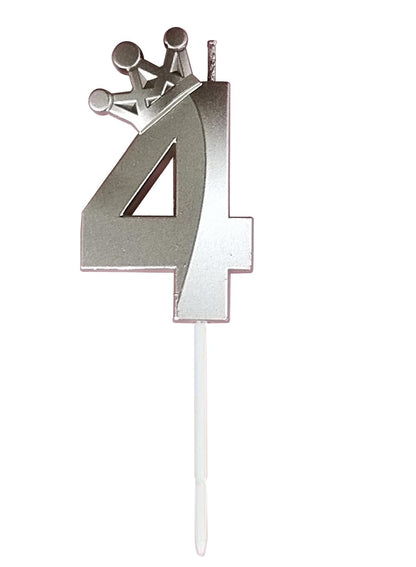 Birthday Number Candles for Cake Decoration, Glittery Cake Toppers with Cute Designs, Perfect for Kids' Parties, Anniversaries, and Celebrations-ROSE GOLD(No.4)