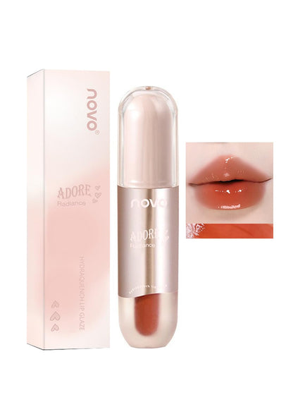 NOVO Lip Gloss, Glossy Plumping Lip Glaze, Hydrating Plumper Lipstick Liquid 567 3.5g