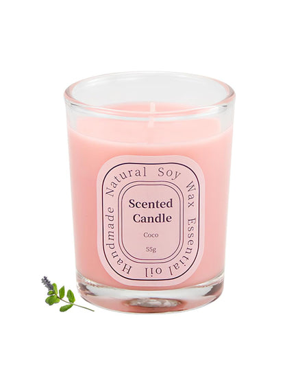 NOVO Scented Candles, Natural Soy Wax Blend Aromatherapy Candle with Pure Essential Oils 55g-Coco