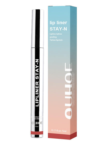 NOVO Lip Liner Stain, Long Lasting Removable Peel Off Lipline Tattoo for Women-Red
