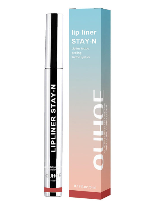 NOVO Lip Liner Stain, Long Lasting Removable Peel Off Lipline Tattoo for Women-Red