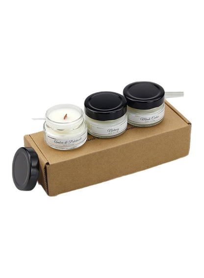 NOVO Scented Candles, 50g Natural Soy Wax Blend Aromatherapy Candle with Pure Essential Oils,12 Hours of Burn Time, or Home SPA Bathing Yoga-3 pcs set-B