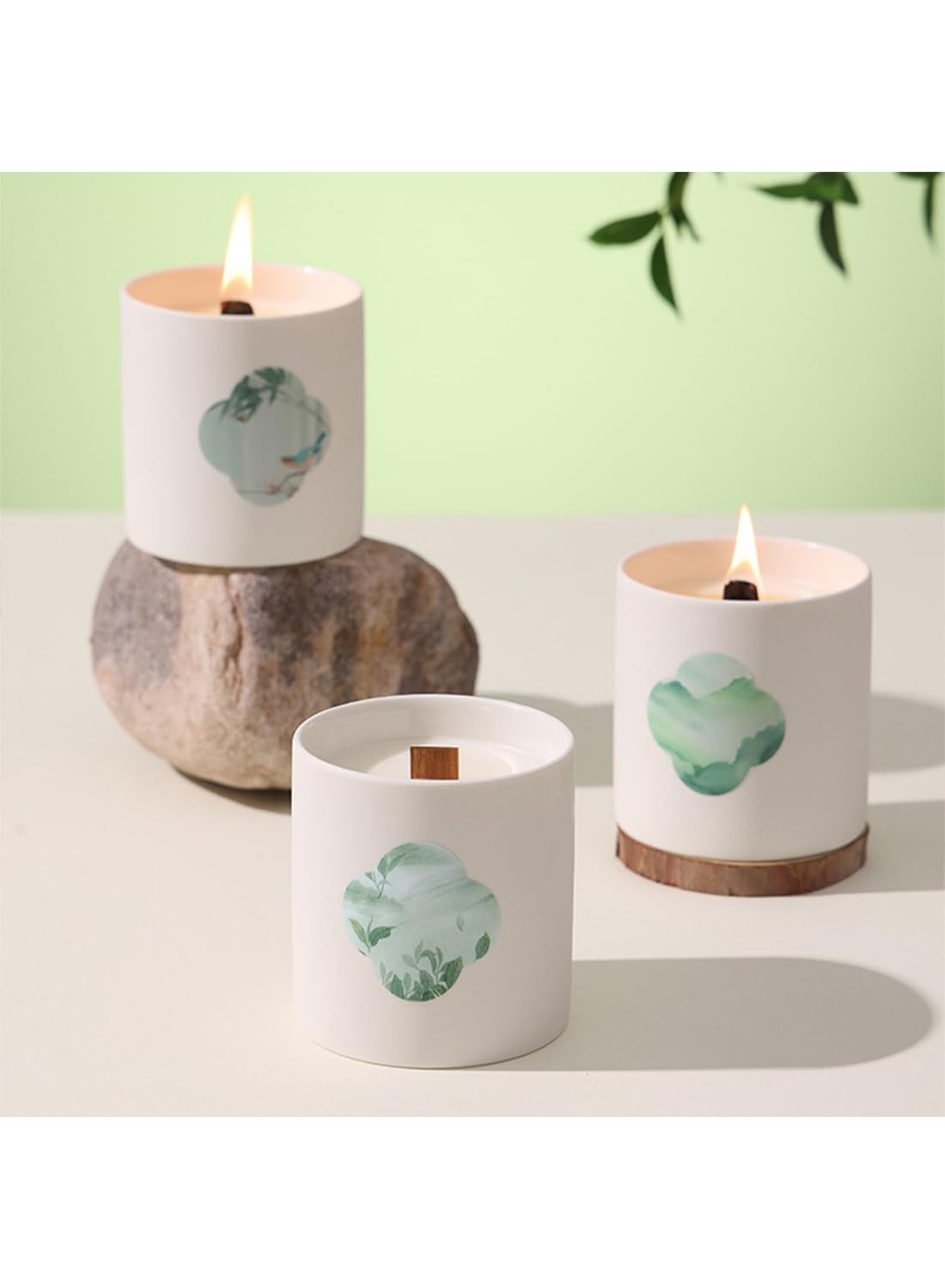 NOVO Aromatherapy Scented Oil Candle ¨C Natural & Long-Lasting Tea Aroma for Bedroon, Office & Cozy D¨¦cor 190g