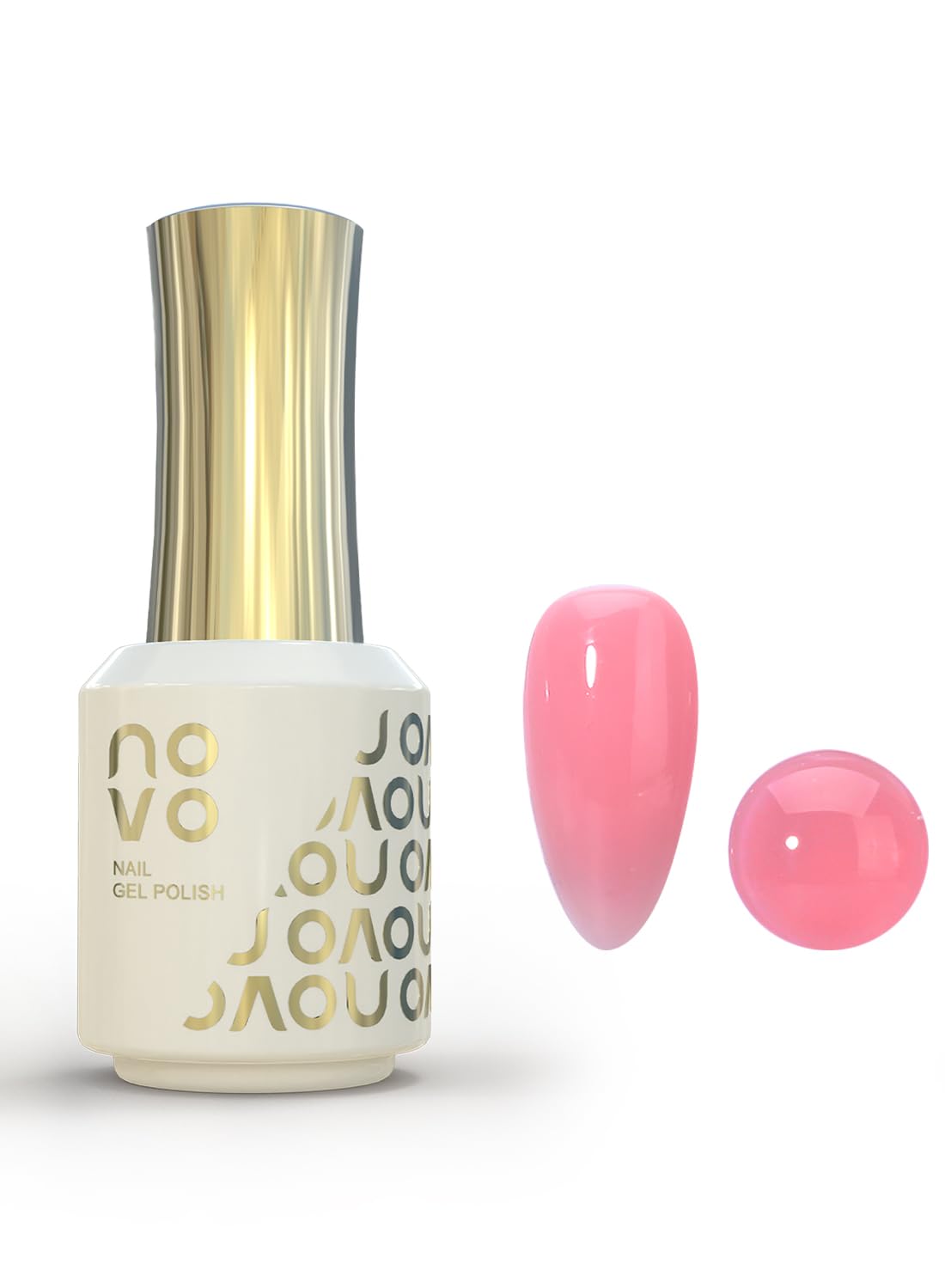 novo 5-in-1 Gel Polish, UV LED Multifunctional Builder Nail Gel 15ml-ND12# Pink