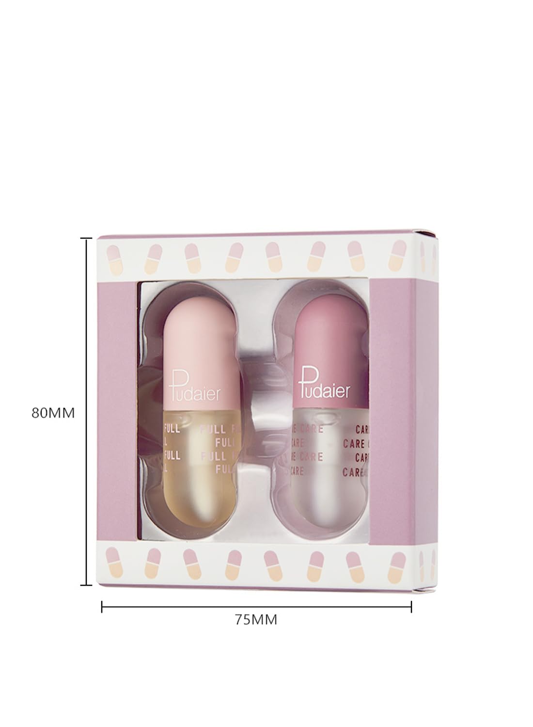 NOVO 2Pcs Lip Plumper Set, Long Lasting Moisturizing Repairing Enhancing Lip Balm, Nourishing Hydrating Lip Oil for Daily Care, Smoothing Lip Lines