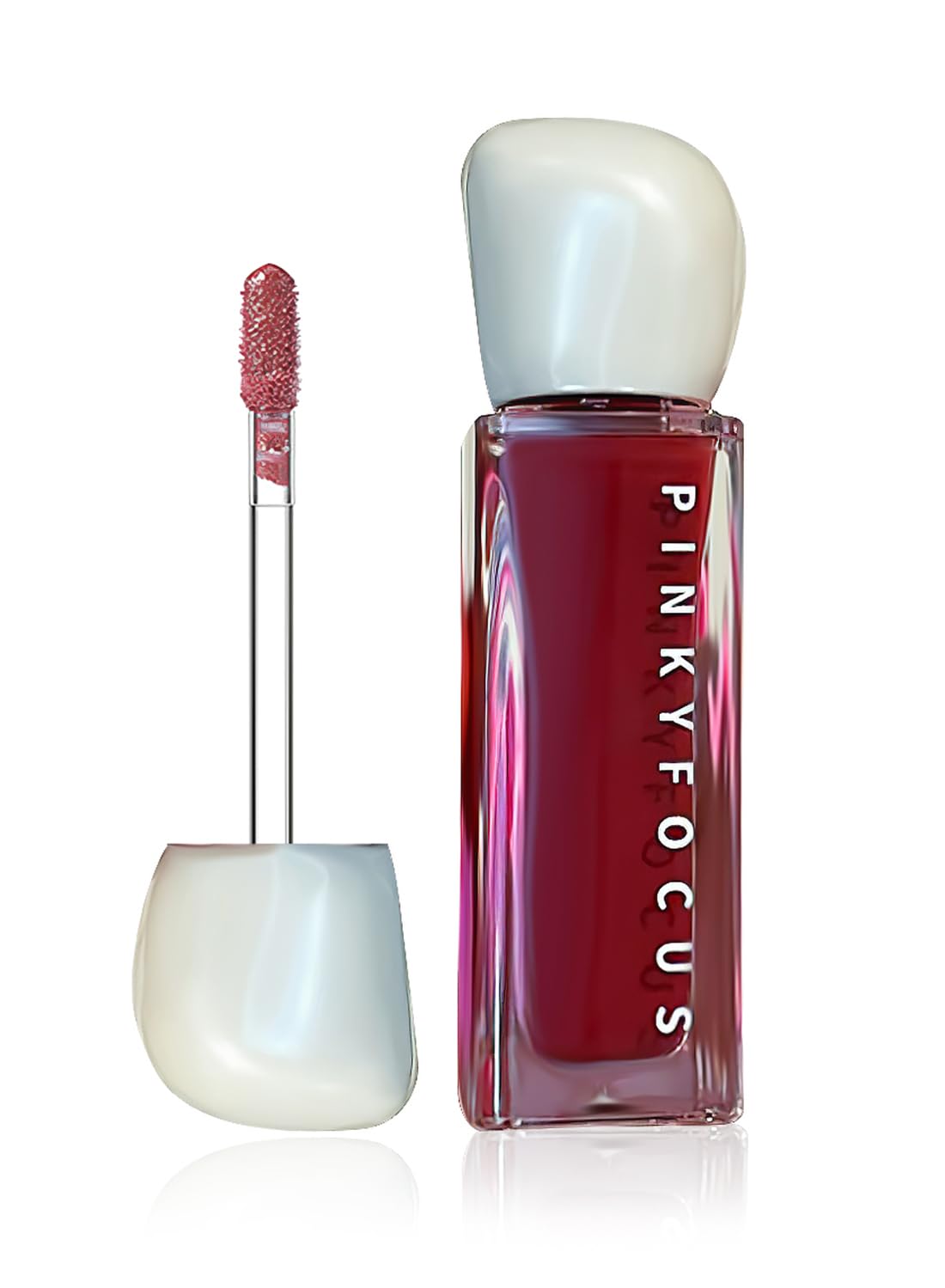 NOVO Mirror Lip Gloss, Moisturizing Long Lasting Waterproof High Pigmented Nonstick Cup Liquid Lipstick for Girls and Women, Lightweight Plumping Glaze Peach Pink 02#