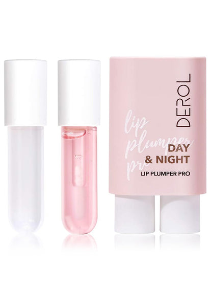 NOVO Lip Care Kit with Natural Lip Plumper and Lip Care Serum, Hydrating Moisturizing Repairing Peeling Exfoliating Lip Treatment, Lip Gloss for Fuller Lips 2Pcs