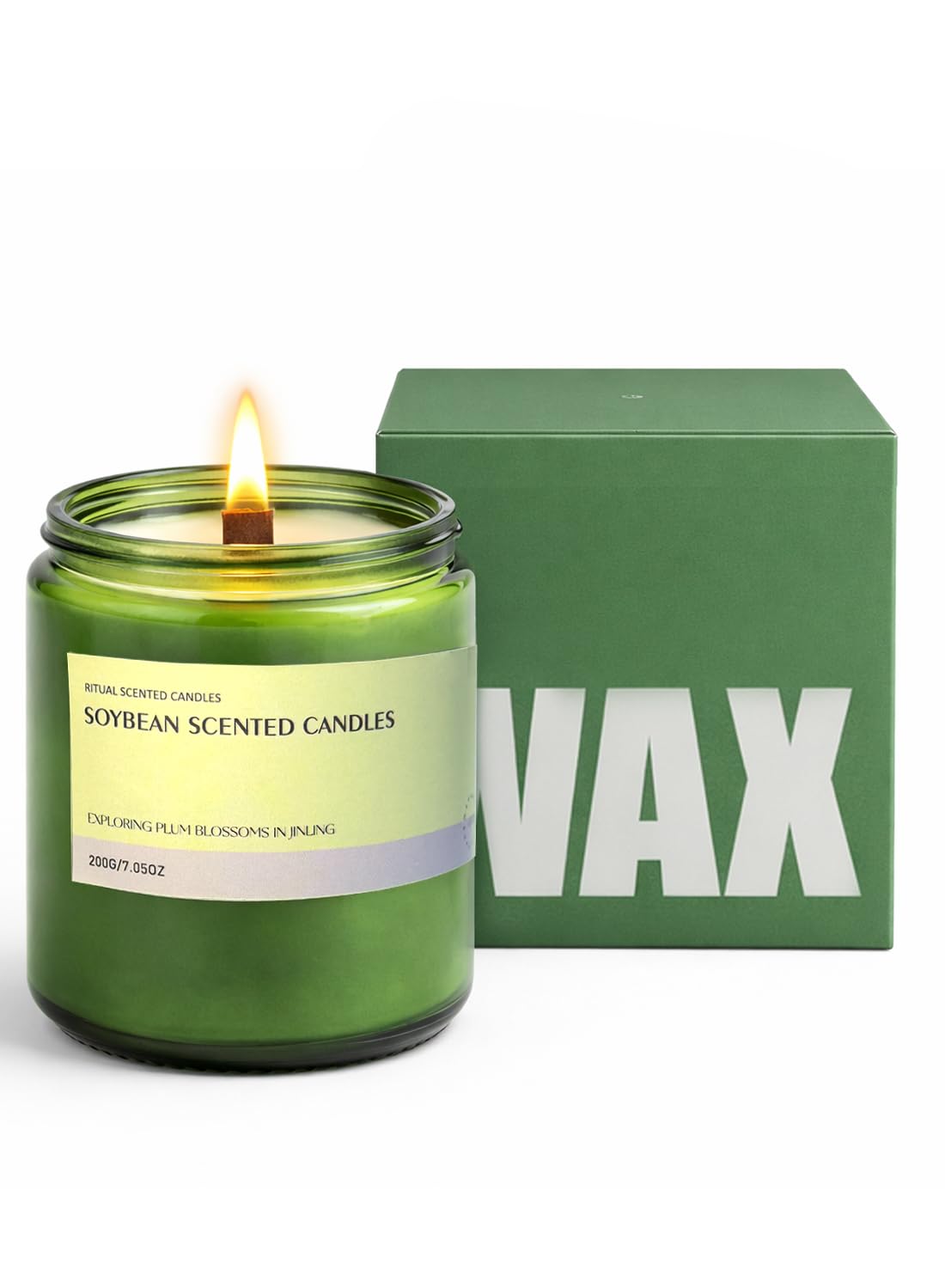 Scented Candle, Aromatherapy Soy Candles, 50 Hours Burn Time, Ideal for Home, Office D¨¦cor, 200g-Bergamot
