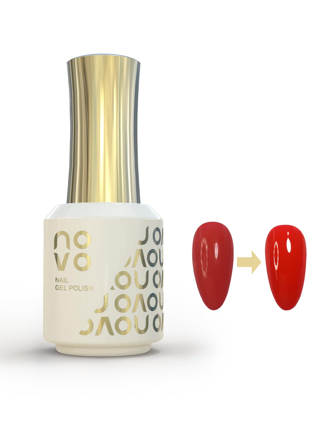 novo Clear Gel Top Coat, UV & LED Cured Soak-Off Nail Polish for Women 15ml