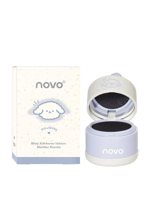NOVO Instantly Hairline Powder, Waterproof Long Lasting Root Touch Up, Volume Hairline , Quick Cover Grey Hair Root Concealer for Women and Men Natural - Gray/Brown