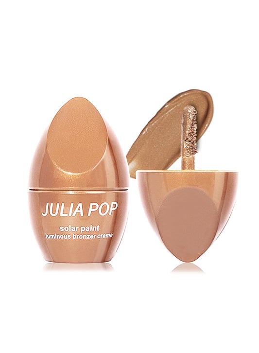 NOVO Highlighter Stick, Long-Lasting Waterproof Shimmer Powder, Natural Matte Contour Cream, Non-Greasy Illuminator for Face Body Collarbones, Light Gold