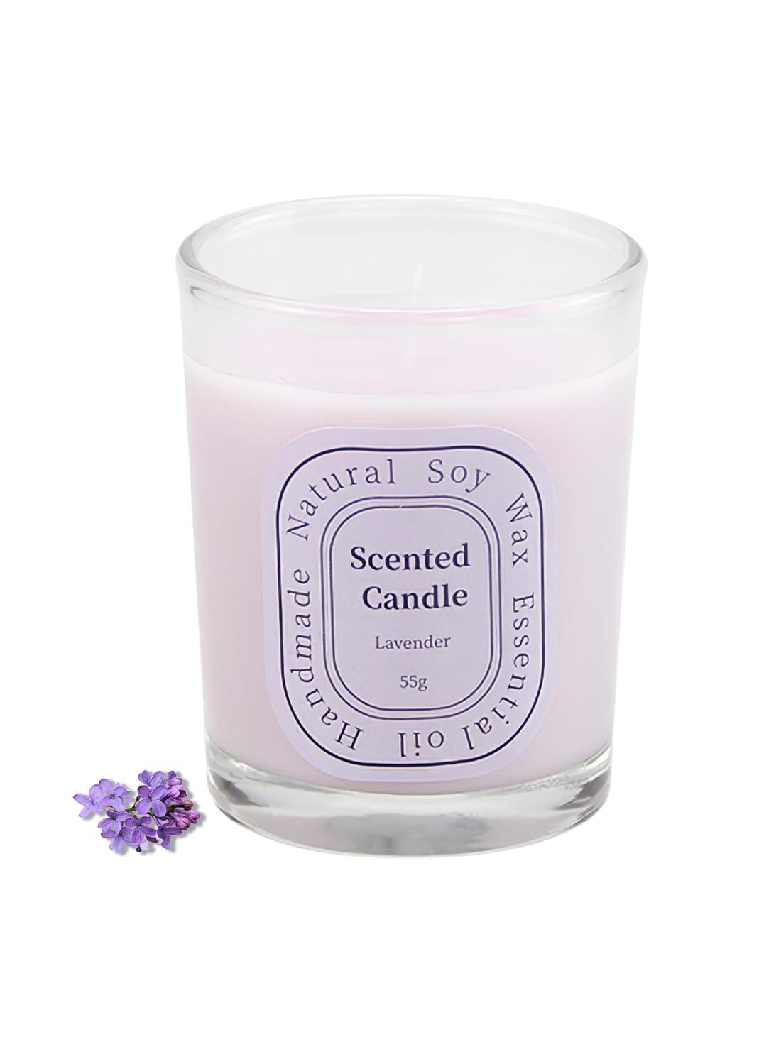 NOVO Scented Candles, Natural Soy Wax Blend Aromatherapy Candle with Pure Essential Oils 55g-Vanilla
