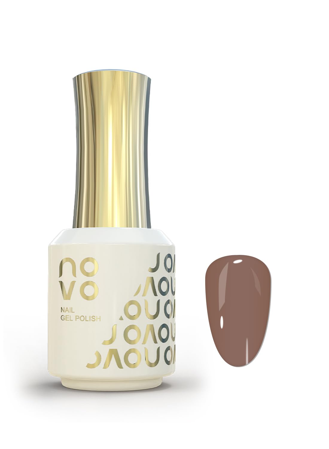 novo Rubber Base Gel, Shiny UV LED Gel Nail Polish for Women 12ml-NB54# Taupe Brown