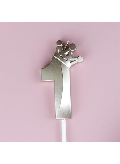 Birthday Number Candles for Cake Decoration, Glittery Cake Toppers with Cute Designs, Perfect for Kids' Parties, Anniversaries, and Celebrations-ROSE GOLD(No.1)