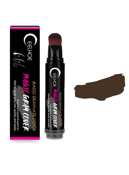 NOVO Magic Root Cover Up, Temporary Instantly Root Hair Coloring, Hair Gray Concealer Pen, Hair Dye Pen for Roots, Creates Thicker Volume Natural Hair for Unisex Brown
