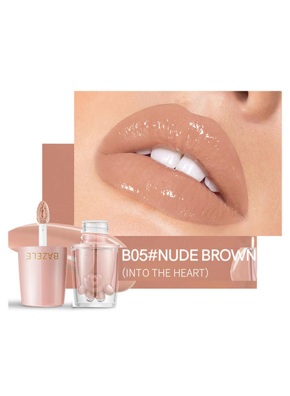 NOVO Jelly Lipstick Liquid - Waterproof High Pigment Lip Gloss, Lightweight and Long-Lasting Lips Stain (Crystal Clear B01)